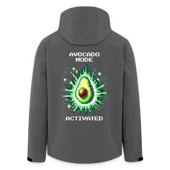 Avocado Mode Aktiviert | Frucht-Power im Pixelstil - Recycelte Männer Softshell-Jacke von Stanley/Stella - Schwarz - Hinten - AI Model Male 185 light (185cm)