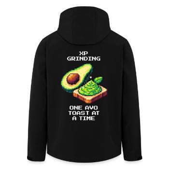 XP Grind | Avo Toast Level Up im Retro-Style - Recycelte Männer Softshell-Jacke von Stanley/Stella - Schwarz - Hinten - AI Model Male 185 light (185cm)