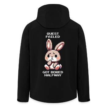 Aufgabe abgebrochen | ADHS Langeweile-Debuff - Recycelte Männer Softshell-Jacke von Stanley/Stella - Schwarz - Hinten - AI Model Male 185 light (185cm)