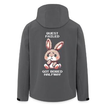 Tâche abandonnée | TDAH : affaiblissement de l’ennui - Veste softshell homme en polyester recyclé Stanley/Stella - charbon - Dos - AI Model Male 185 light (185cm)
