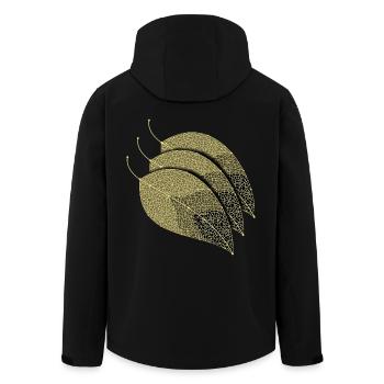 Blätter Dekorativ - Recycelte Männer Softshell-Jacke von Stanley/Stella - Schwarz - Hinten - AI Model Male 185 light (185cm)