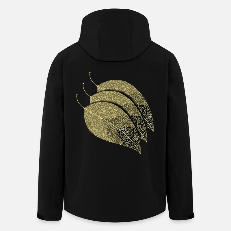 Blätter Dekorativ - Recycelte Männer Softshell-Jacke von Stanley/Stella - Schwarz