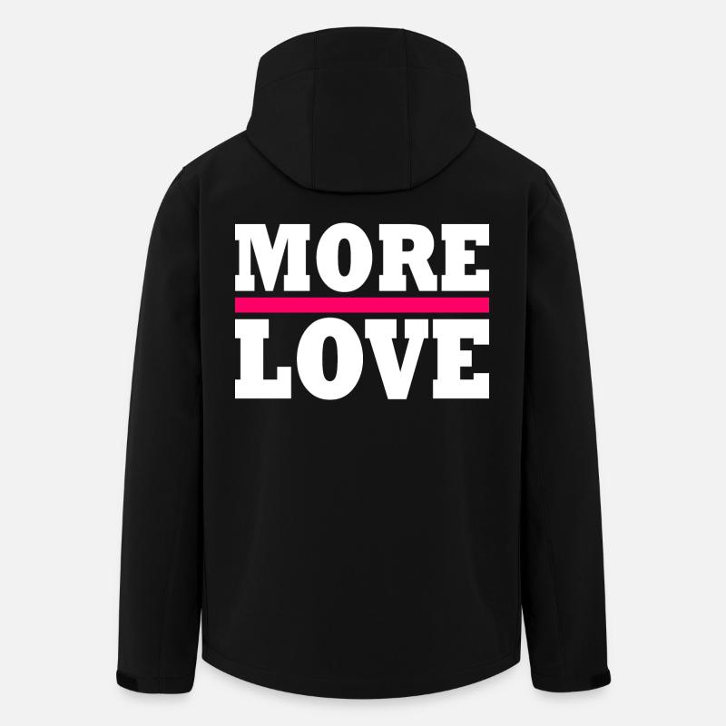 More love - Men’s Recycled Softshell Jacket by Stanley/Stella - black