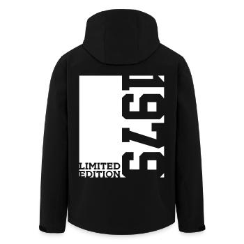 47TH BIRTHDAY LIMITED EDITION 1979 - Men’s Recycled Softshell Jacket by Stanley/Stella - black - Back - AI Model Male 185 light (185cm)