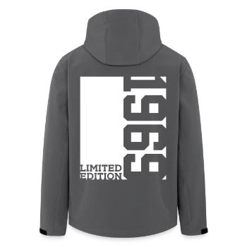 57TH BIRTHDAY LIMITED EDITION 1969 - Men’s Recycled Softshell Jacket by Stanley/Stella - anthracite - Back - AI Model Male 185 light (185cm)
