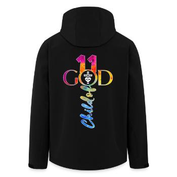 CHURCH CHRISTIANS 11 YEARS JESUS 11TH BIRTHDAY - Men’s Recycled Softshell Jacket by Stanley/Stella - black - Back - AI Model Male 185 light (185cm)