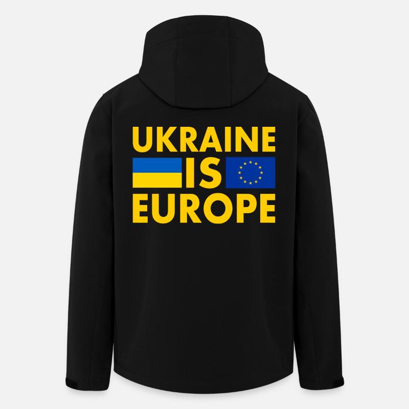 Ukraine - Recycelte Männer Softshell-Jacke von Stanley/Stella - Schwarz
