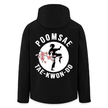 Taekwondo Poomsae Taekwondo-kup schwarzer Gürtel - Recycelte Männer Softshell-Jacke von Stanley/Stella - Schwarz - Hinten - AI Model Male 185 light (185cm)