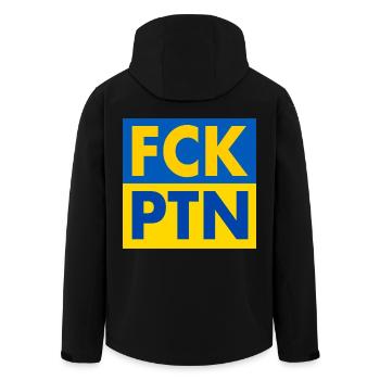 Fck ptn - Recycelte Männer Softshell-Jacke von Stanley/Stella - Schwarz - Hinten - AI Model Male 185 light (185cm)