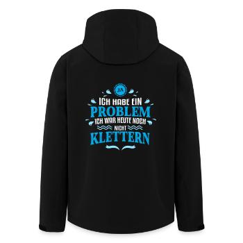 Ich war noch nicht Klettern - Recycelte Männer Softshell-Jacke von Stanley/Stella - Schwarz - Hinten - AI Model Male 185 light (185cm)