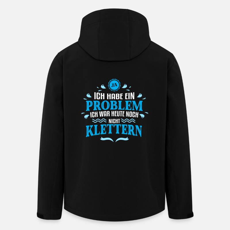 Ich war noch nicht Klettern - Recycelte Männer Softshell-Jacke von Stanley/Stella - Schwarz