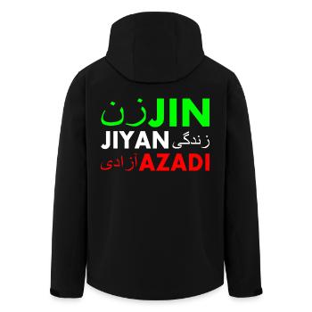 Jin jiyan azadi زن زندگی آزادی - Veste softshell homme en polyester recyclé Stanley/Stella - noir - Dos - AI Model Male 185 light (185cm)