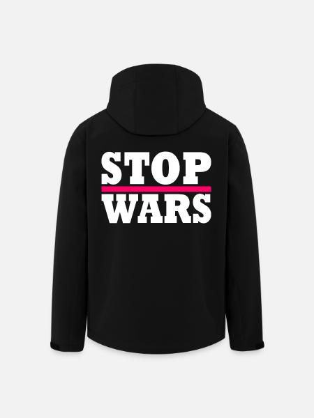 Stop wars - Men’s Recycled Softshell Jacket by Stanley/Stella - black