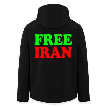 Free iran - Recycelte Männer Softshell-Jacke von Stanley/Stella - Schwarz - Hinten - AI Model Male 185 light (185cm)