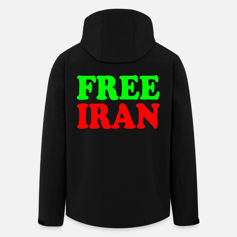 Free iran - Veste softshell homme en polyester recyclé Stanley/Stella - noir