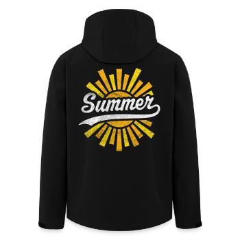 Soleil d’été - Veste softshell homme en polyester recyclé Stanley/Stella - noir - Dos - AI Model Male 185 light (185cm)
