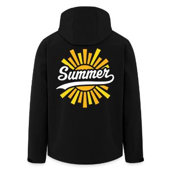 Soleil d’été - Veste softshell homme en polyester recyclé Stanley/Stella - noir - Dos - AI Model Male 185 light (185cm)