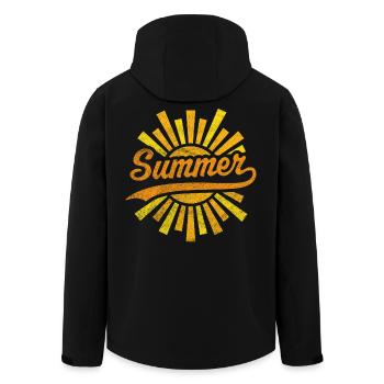 Soleil d’été - Veste softshell homme en polyester recyclé Stanley/Stella - noir - Dos - AI Model Male 185 light (185cm)