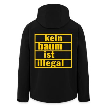 Kein baum ist illegal - Recycelte Männer Softshell-Jacke von Stanley/Stella - Schwarz - Hinten - AI Model Male 185 light (185cm)