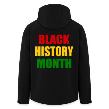 Black history month - Men’s Recycled Softshell Jacket by Stanley/Stella - black - Back - AI Model Male 185 light (185cm)