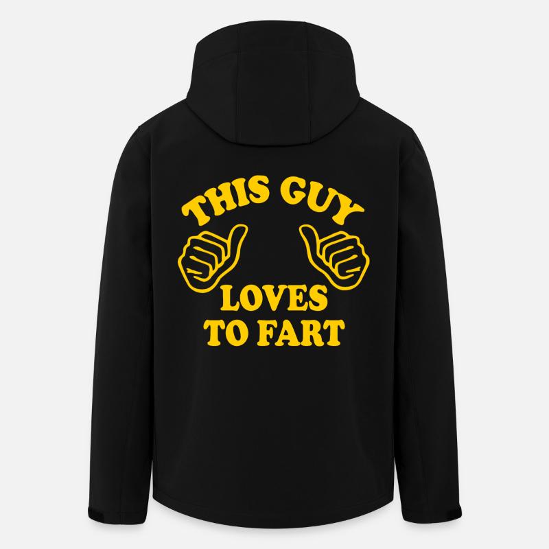 This guy loves to fahrt - Recycelte Männer Softshell-Jacke von Stanley/Stella - Schwarz