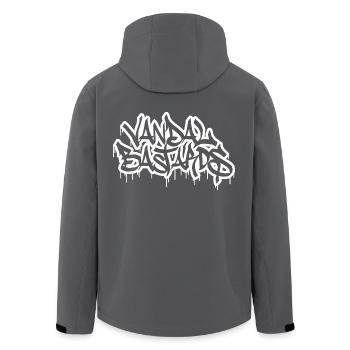 Vandal Bastards WHITE - Men’s Recycled Softshell Jacket by Stanley/Stella - black - Back - AI Model Male 185 light (185cm)