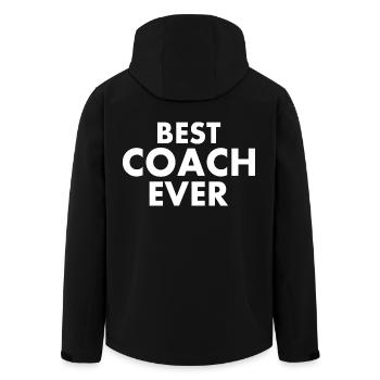 Best coach ever - Veste softshell homme en polyester recyclé Stanley/Stella - noir - Dos - AI Model Male 185 light (185cm)