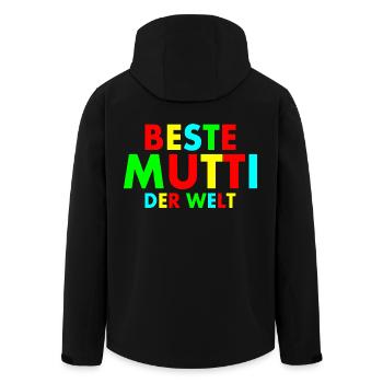 Beste mutti der welt - Recycelte Männer Softshell-Jacke von Stanley/Stella - Schwarz - Hinten - AI Model Male 185 light (185cm)
