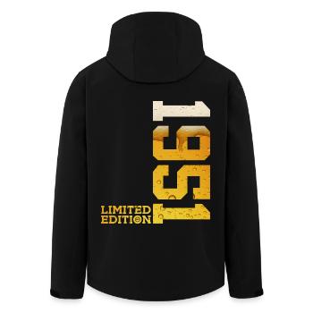 BIÈRE ÉDITION LIMITÉE 1951 75E ANNIVERSAIRE - Veste softshell homme en polyester recyclé Stanley/Stella - noir - Dos - AI Model Male 185 light (185cm)