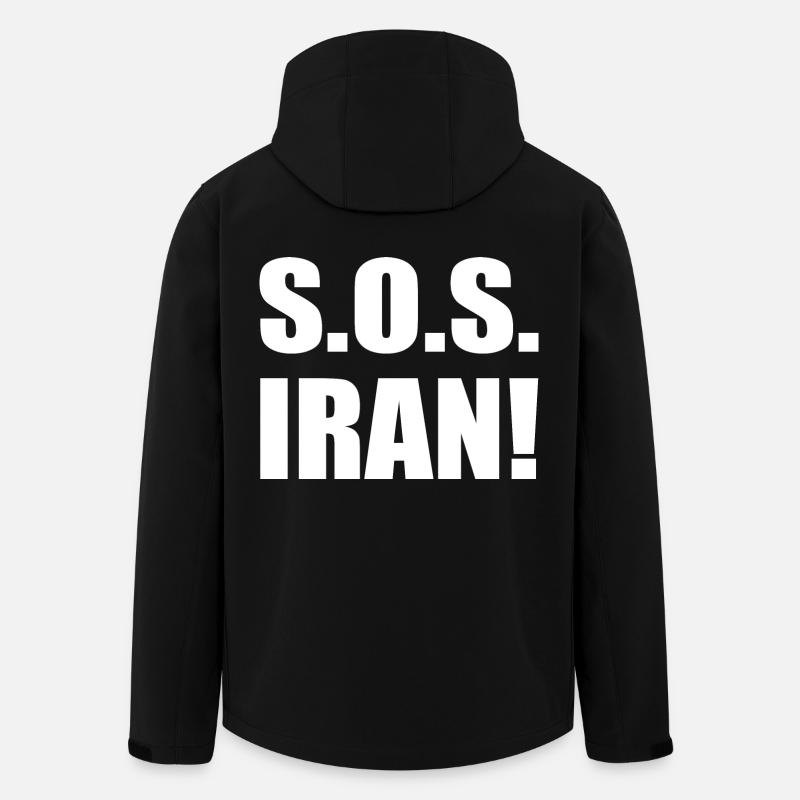 Sos iran - Recycelte Männer Softshell-Jacke von Stanley/Stella - Schwarz