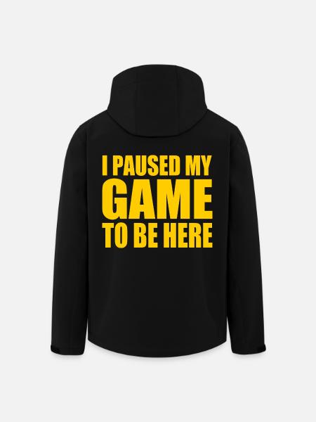 I Paused my game to be here - Men’s Recycled Softshell Jacket by Stanley/Stella - black