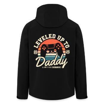 Promoted to dad in 2025 - Men’s Recycled Softshell Jacket by Stanley/Stella - black - Back - AI Model Male 185 light (185cm)
