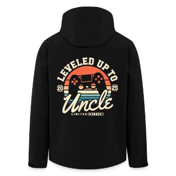 Zum Onkel aufgestiegen 2025 - Recycelte Männer Softshell-Jacke von Stanley/Stella - Schwarz - Hinten - AI Model Male 185 light (185cm)