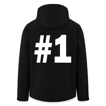 1 - Recycelte Männer Softshell-Jacke von Stanley/Stella - Schwarz - Hinten - AI Model Male 185 light (185cm)