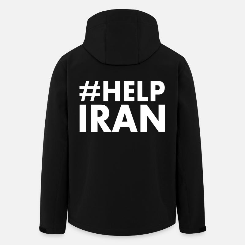 Help iran - Recycelte Männer Softshell-Jacke von Stanley/Stella - Schwarz
