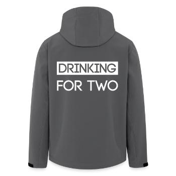 Drinking for two shirt - Recycelte Männer Softshell-Jacke von Stanley/Stella - Schwarz - Hinten - AI Model Male 185 light (185cm)