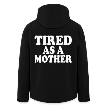Tired as a mother - Recycelte Männer Softshell-Jacke von Stanley/Stella - Schwarz - Hinten - AI Model Male 185 light (185cm)