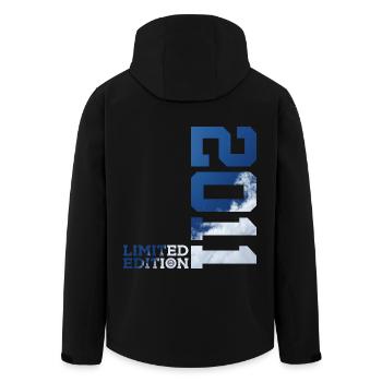 LIMITED EDITION 2011 15TH BIRTHDAY - Men’s Recycled Softshell Jacket by Stanley/Stella - black - Back - AI Model Male 185 light (185cm)