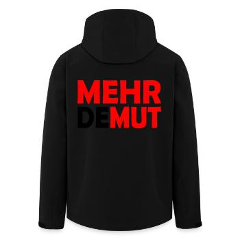 Demut - Recycelte Männer Softshell-Jacke von Stanley/Stella - Schwarz - Hinten - AI Model Male 185 light (185cm)