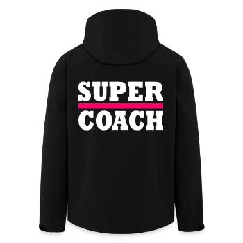 coach - Veste softshell homme en polyester recyclé Stanley/Stella - noir - Dos - AI Model Male 185 light (185cm)