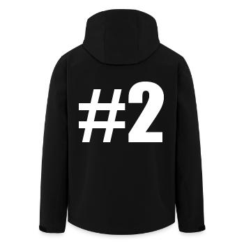 #2 - Men’s Recycled Softshell Jacket by Stanley/Stella - black - Back - AI Model Male 185 light (185cm)