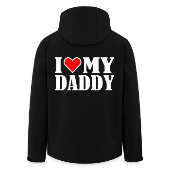 I love my dad - Recycelte Männer Softshell-Jacke von Stanley/Stella - Schwarz - Hinten - AI Model Male 185 light (185cm)