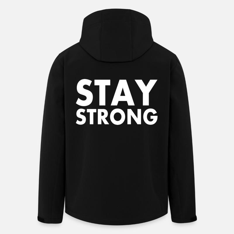 Stay strong - Men’s Recycled Softshell Jacket by Stanley/Stella - black