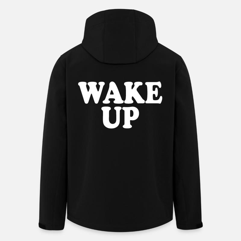 Wake up - Men’s Recycled Softshell Jacket by Stanley/Stella - black