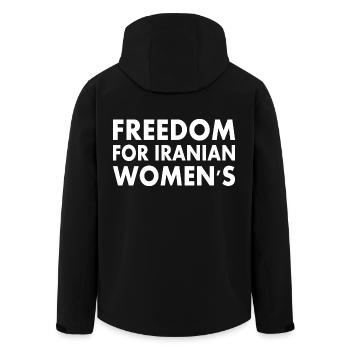 Freedom for iranian womens - Recycelte Männer Softshell-Jacke von Stanley/Stella - Schwarz - Hinten - AI Model Male 185 light (185cm)