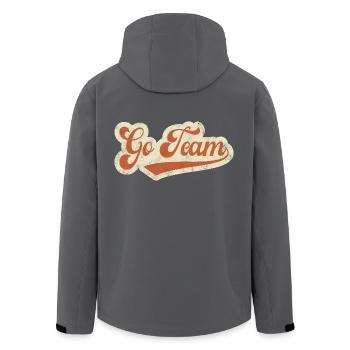Go Team - Men’s Recycled Softshell Jacket by Stanley/Stella - black - Back - AI Model Male 185 light (185cm)