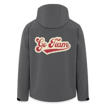 Go Team - Men’s Recycled Softshell Jacket by Stanley/Stella - black - Back - AI Model Male 185 light (185cm)