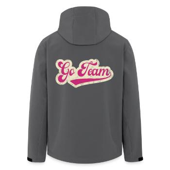 Go Team - Men’s Recycled Softshell Jacket by Stanley/Stella - black - Back - AI Model Male 185 light (185cm)