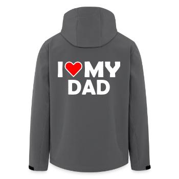 I love my dad - Recycelte Männer Softshell-Jacke von Stanley/Stella - Anthrazit - Hinten - AI Model Male 185 light (185cm)