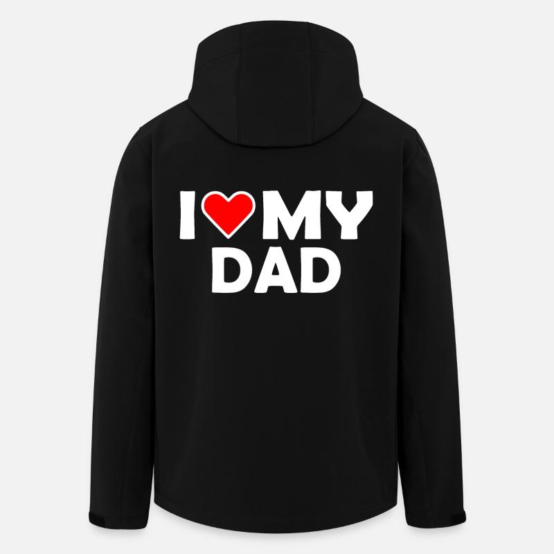 I love my dad - Veste softshell homme en polyester recyclé Stanley/Stella - noir